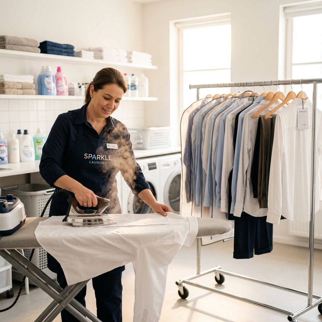 Steam ironing service for clothing